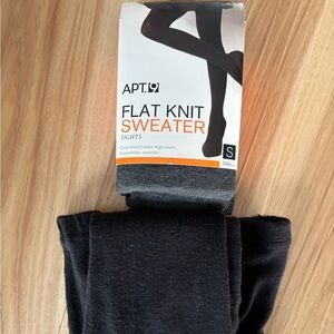 Apt. 9 Black and Gray Flat Knit Sweater Tights